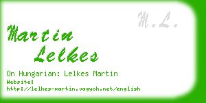 martin lelkes business card